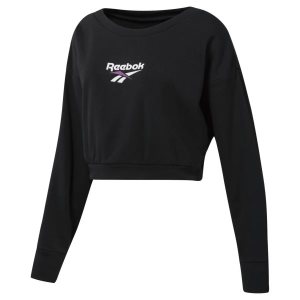 Reebok Classic Vector Crew Sweatshirt Damen - Schwarz - DE 751-XLO